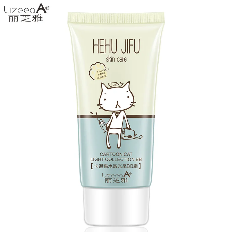 LizeeaA крем для макияжа лица Professional completa Cartoon cat эластичный Сияющий консилер BB cream 50