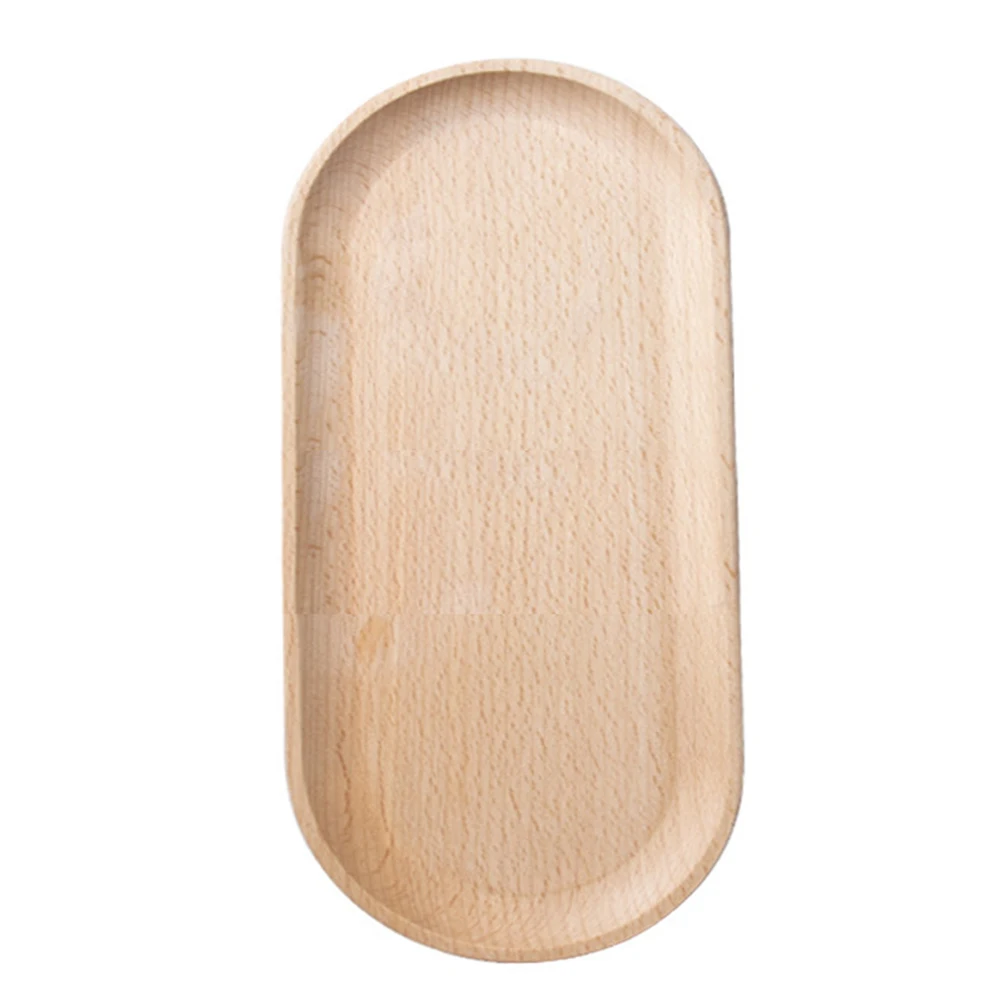 Деревянный сервировочный поднос Овальный квадратный ретро столик декоративный