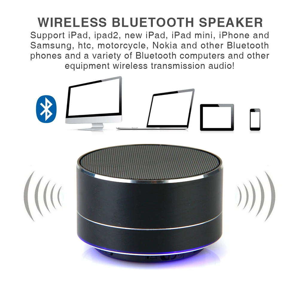 Беспроводная bluetooth-колонка A10 светодиодный светильник металлическая портативная