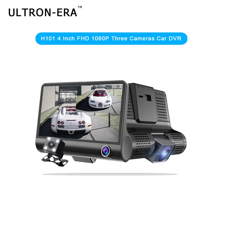 Ultron era Автомобильный видеорегистратор монитор 3 объектива 4 дюйма камера Full HD 1080P