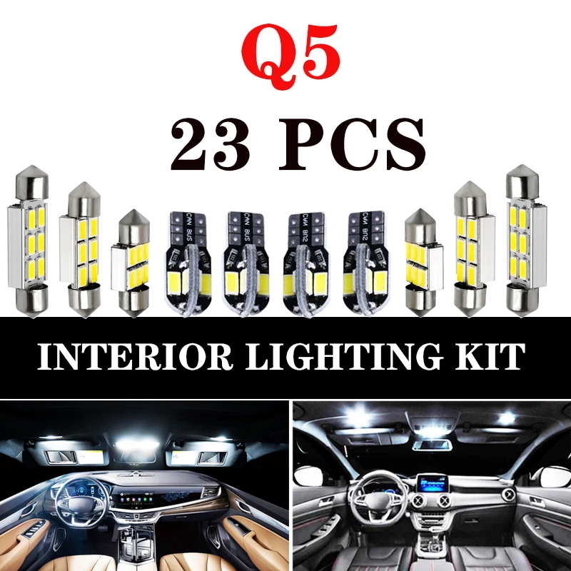 100% Белая светодиодная лампа Canbus без ошибок комплект для освесветильник салона