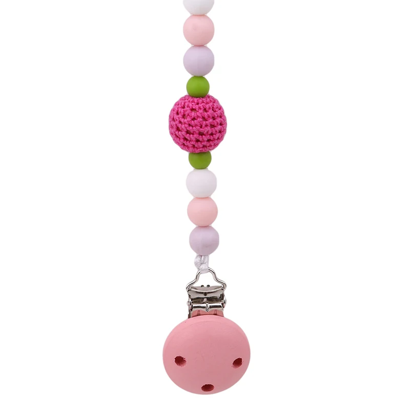 

Pacifier Clip Chain Silicone Pendant Beaded Dummy Pacifier Clip Chains Baby Boy Girl Dummy Feeding Clip Soother Chain