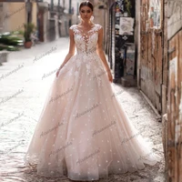 stunning aline wedding dress backless appliques a line ivory women bridal gown vestido de noiva casamento custom made