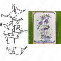 clear stamp for diy watering can flowerpot pattern decoration making painting card scrapbooking no metal cutting die new arrival