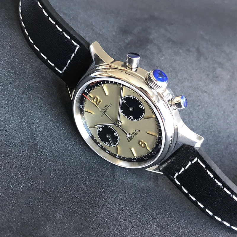 Панда Чайка движение st1901Chronograph Мужские механические наручные часы сапфир 1963