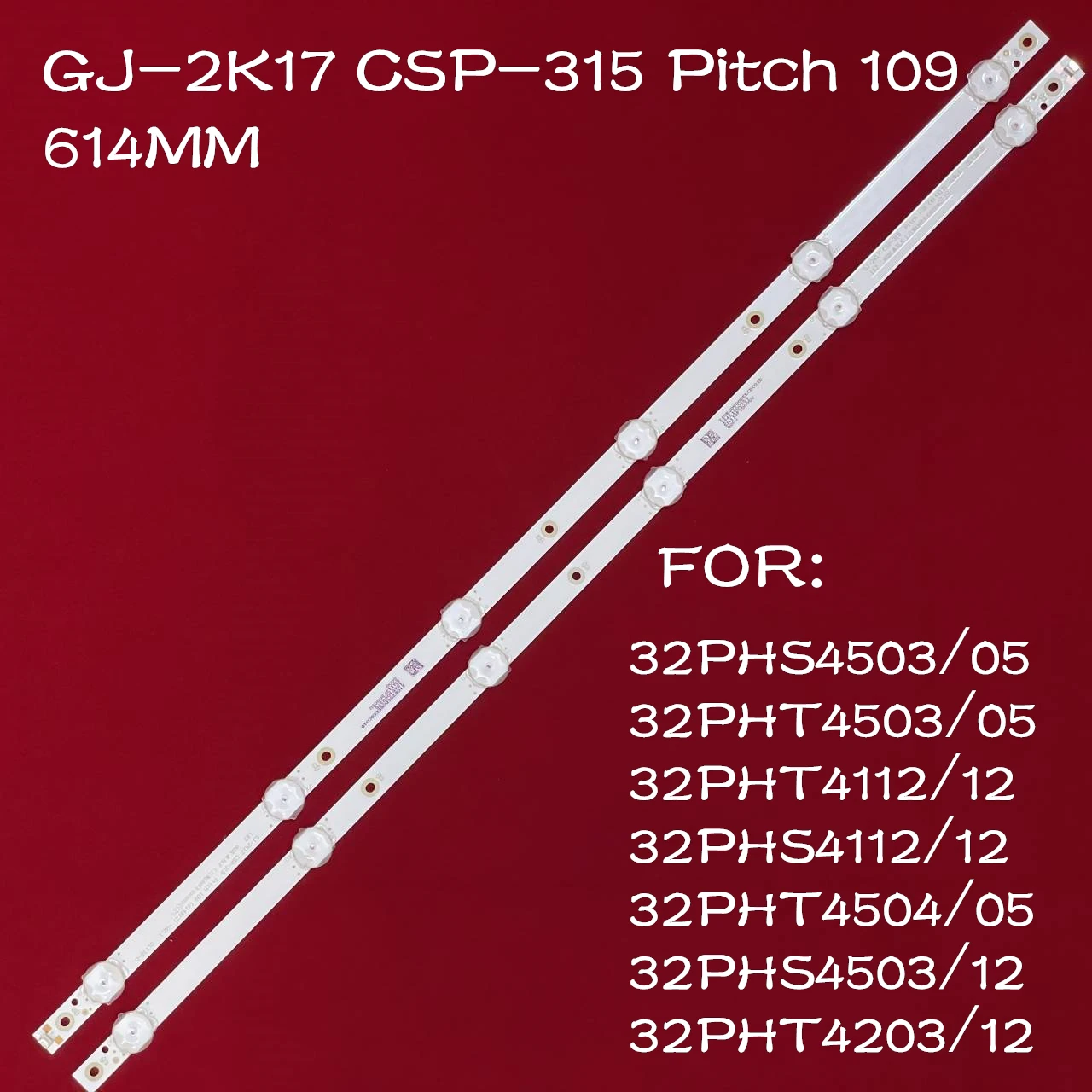 Светодиодный подсветка полосы 6 лампы для PHILIPS 32''TV GJ-2K17 CSP-315 шаг 109 32PHT4503 32PHS4112/12