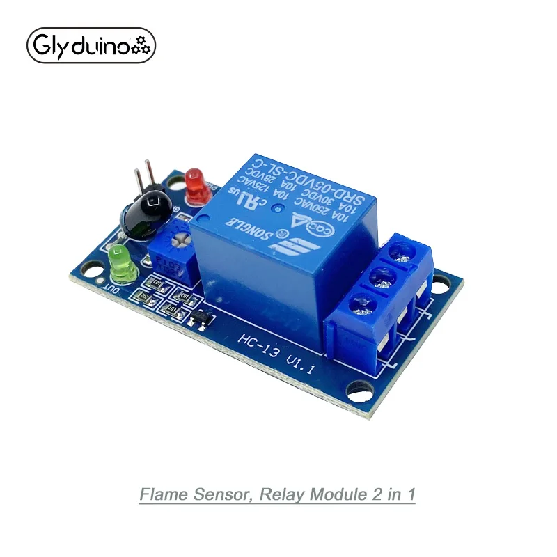 Glyduino 2 в 1 пламя Сенсор комбинированный модуль реле огонь оповещение при