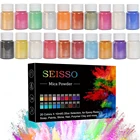 SEISSO, 50 цветов, слюдяной порошковый пигмент, чистый жемчуг, эпоксидная смола для блеска для губ, румяна для ногтей, смоляное мыло