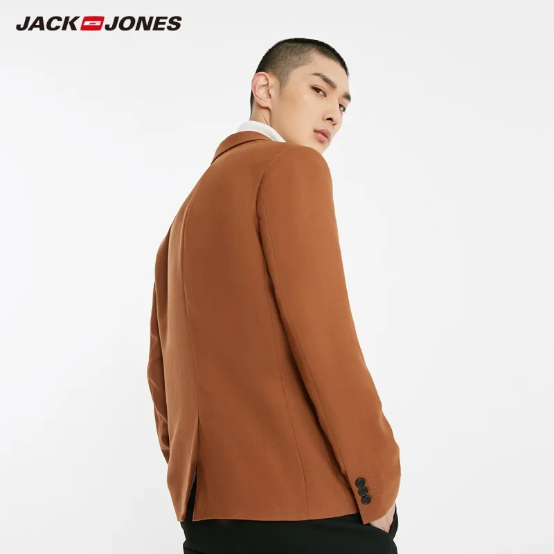 JackJones Мужской приталенный модный шерстяной Повседневный Блейзер Мужская одежда