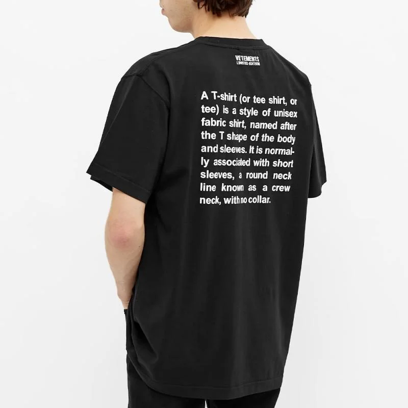 

21SS Lettering Printing Vetements T Shirt 100% Cotton Loose Fit Vetements Top Tee Men Women Kanye West Vetements T Shirts