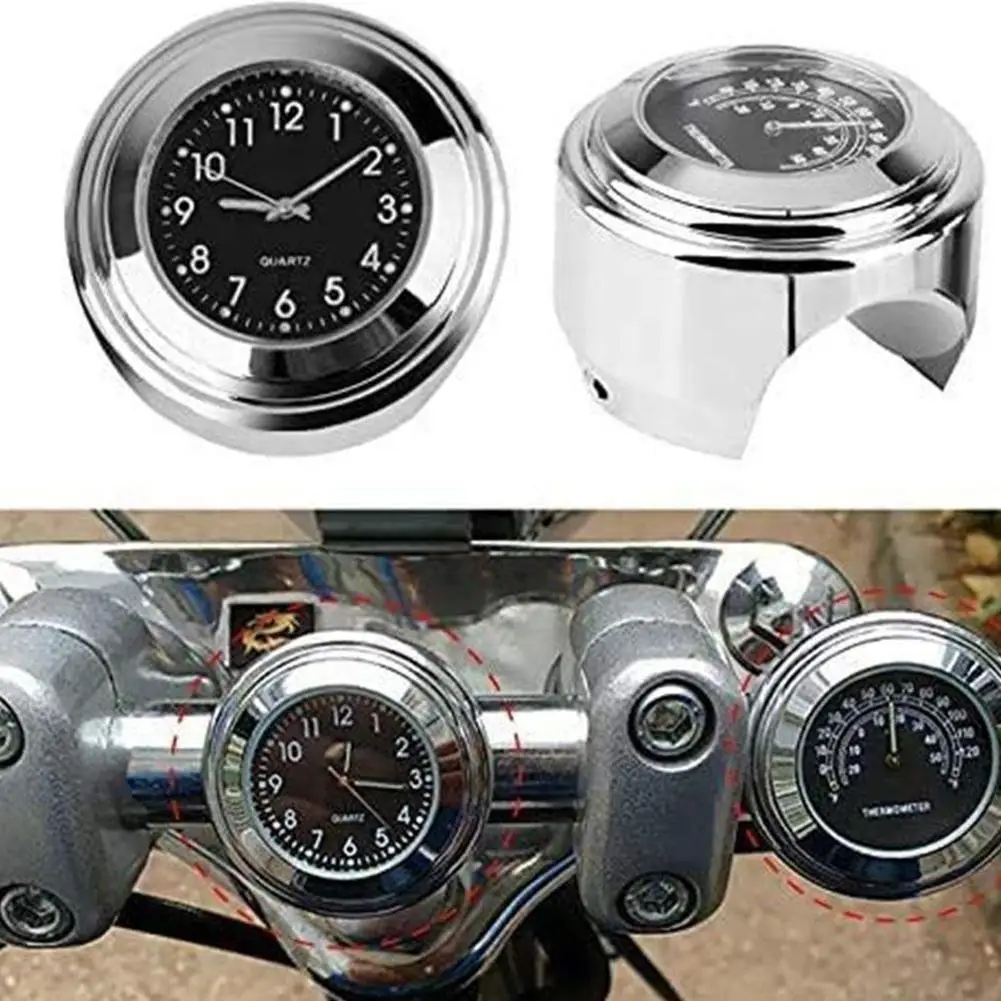 

Universal 7/8" Motorbike Clock Dustproof Quartz Clock Waterproof Handlebar Mount Watch Motorcycle Timetable Clock With Wrench