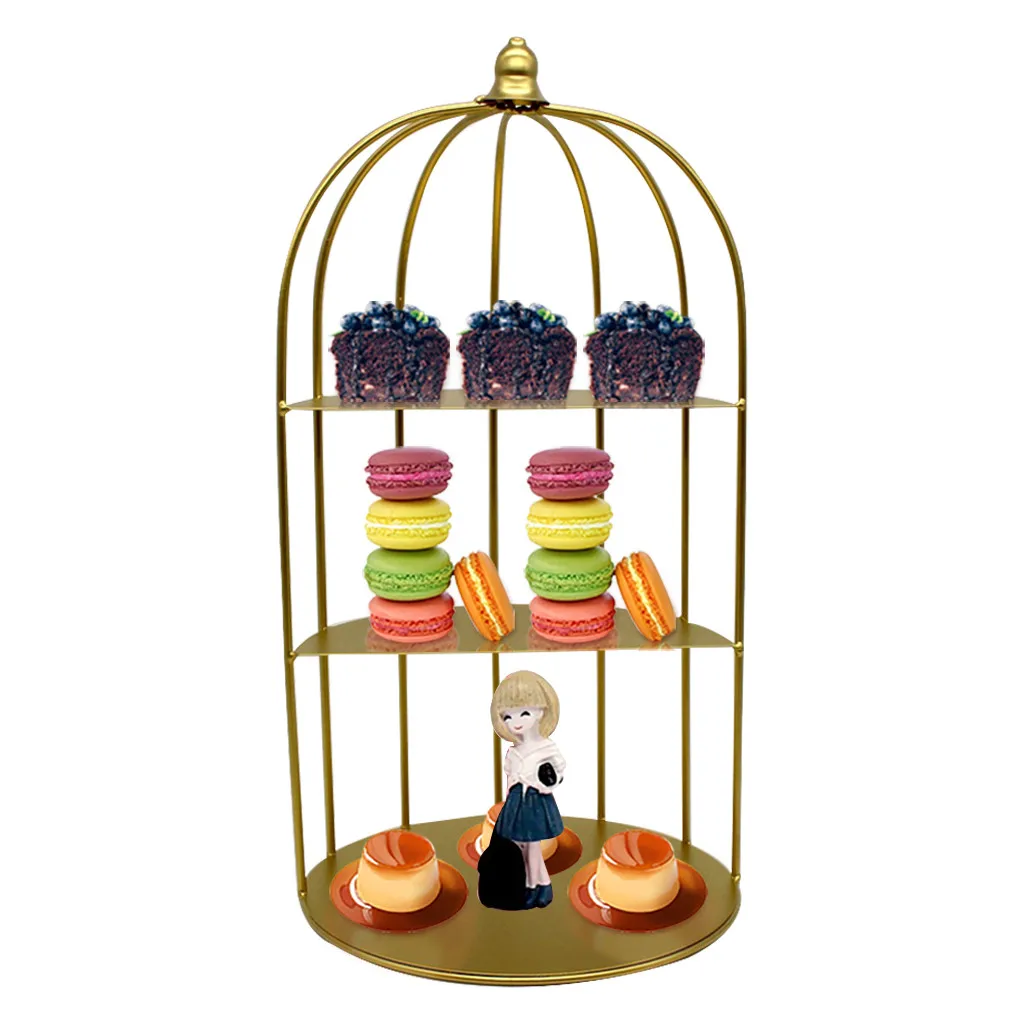 3 ярусная подставка для торта кекс искусственная послеобеденного чая витрина