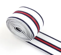 nylon soft elastic webbing red white black striped 1 5%e2%80%9c elastic ribbon strap elastic band waistband sewing garment accessories