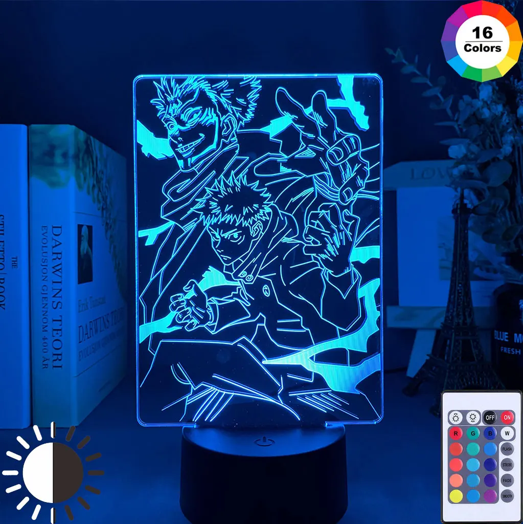 

3D ночник в стиле аниме для девочек, декоративсветильник светильник для спальни, крутой ночник для манги, Прямая поставка, креативный подаро...