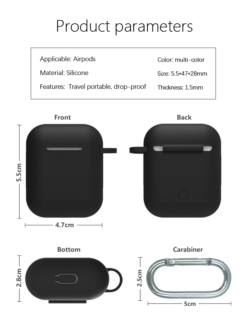 Мягкий силиконовый чехол 4 шт. в комплекте для Apple гарнитура для Airpods чехол s для Apple Airpods противоударный чехол для Air Pods защитный чехол