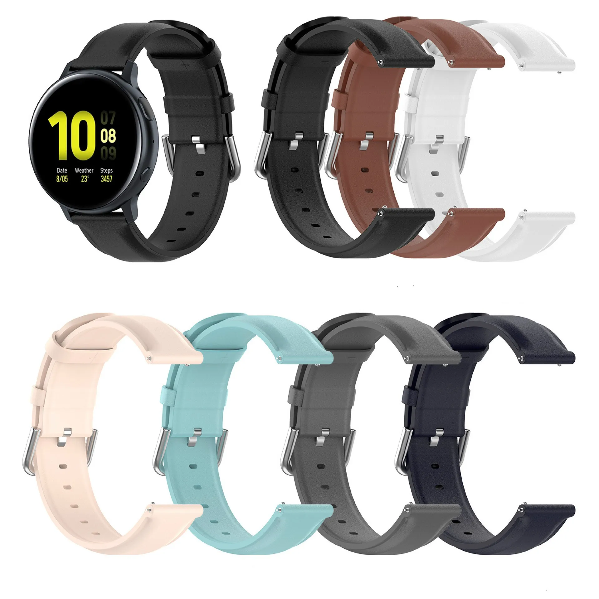 

Ремешок для наручных часов Galaxy watch 42 мм, из коровьей кожи, для Samsung Galaxy Watch Active2, 44 мм, 40 мм, спортивный ремешок для часов