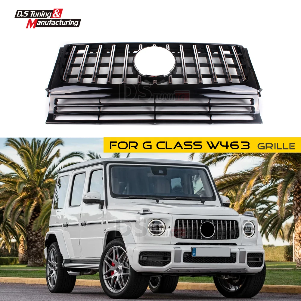 W463 решетка для Benz G Class ABS глянец Черный передний бампер сетка почечные грили 2013 +