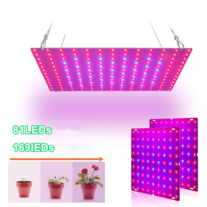 81/169 LED Plant Growing Light Nursery Supplement Light Spectrum Quantum Board LED Lamp Indoor Veg Flower Fruit Planting