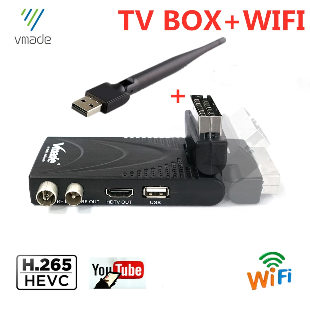 Цифровой HD мини ресивер Горячая Распродажа Europe DVB T2 с поддержкой H.265/HEVC поддержка