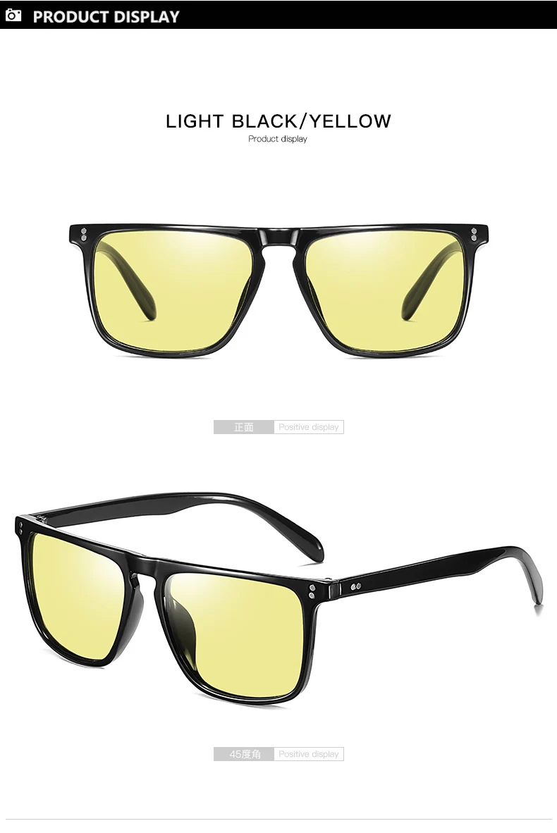 Brand Designer Rivet Square Photochromic Polarized Sunglasses Tony Stark Men Unisex Retro Sun Glasses Women gafas de sol hombre