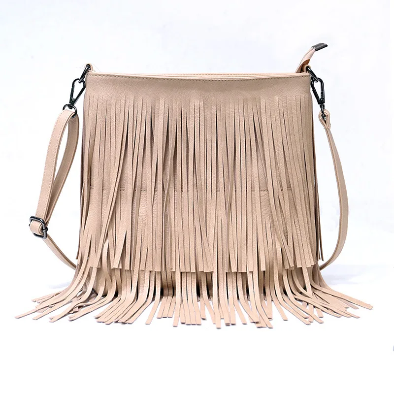 

2021 Fashion European and American Ladies Tassel Bag, One-shoulder Diagonal Bag, A Variety of Colors