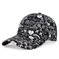 brand new washed alphabet graffiti baseball cap men and women with the same outdoor sunscreen party couple hat