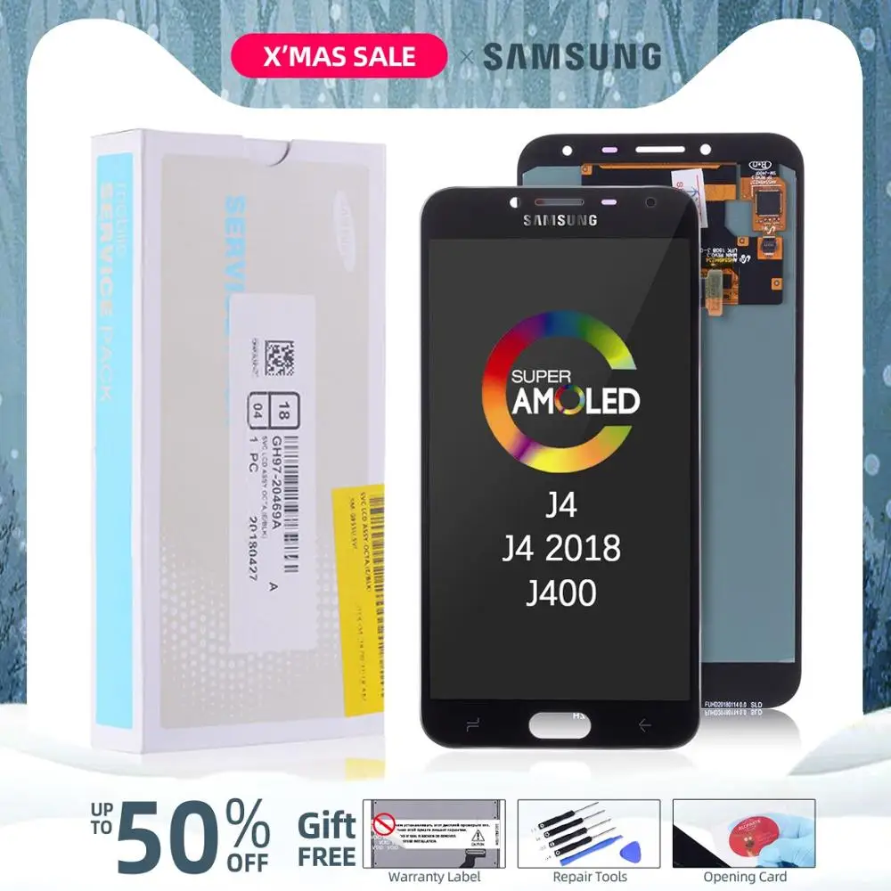AMOLED ЖК дисплей для samsung Galaxy J4 дисплей сенсорный экран Замена для samsung J4 Plus ЖК J6 Plus J400 J410 J610