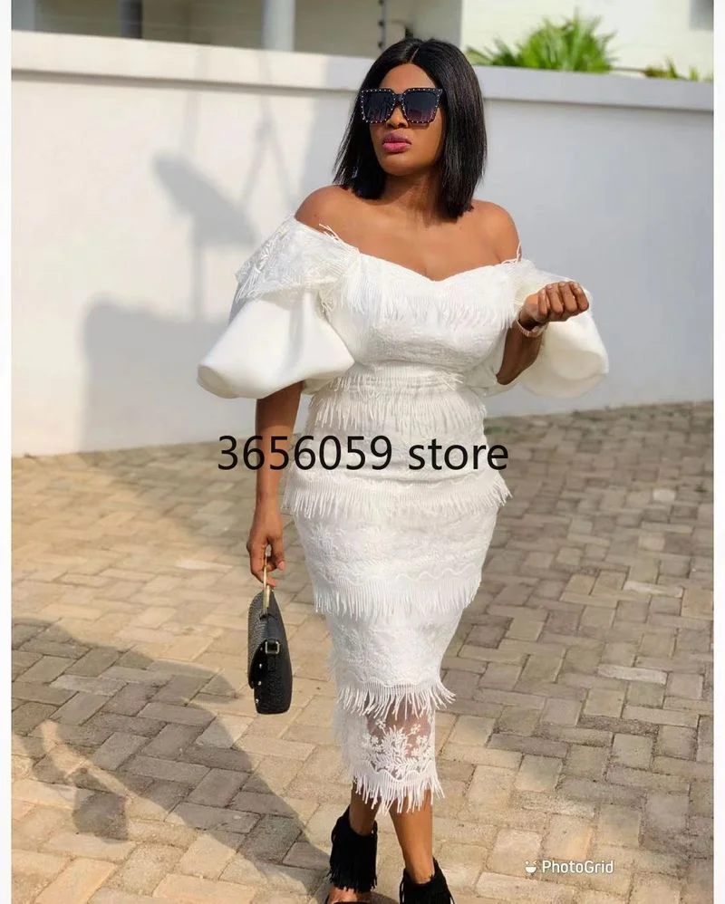 Африканские платья для женщин белое рождественское облегающее платье Дашики
