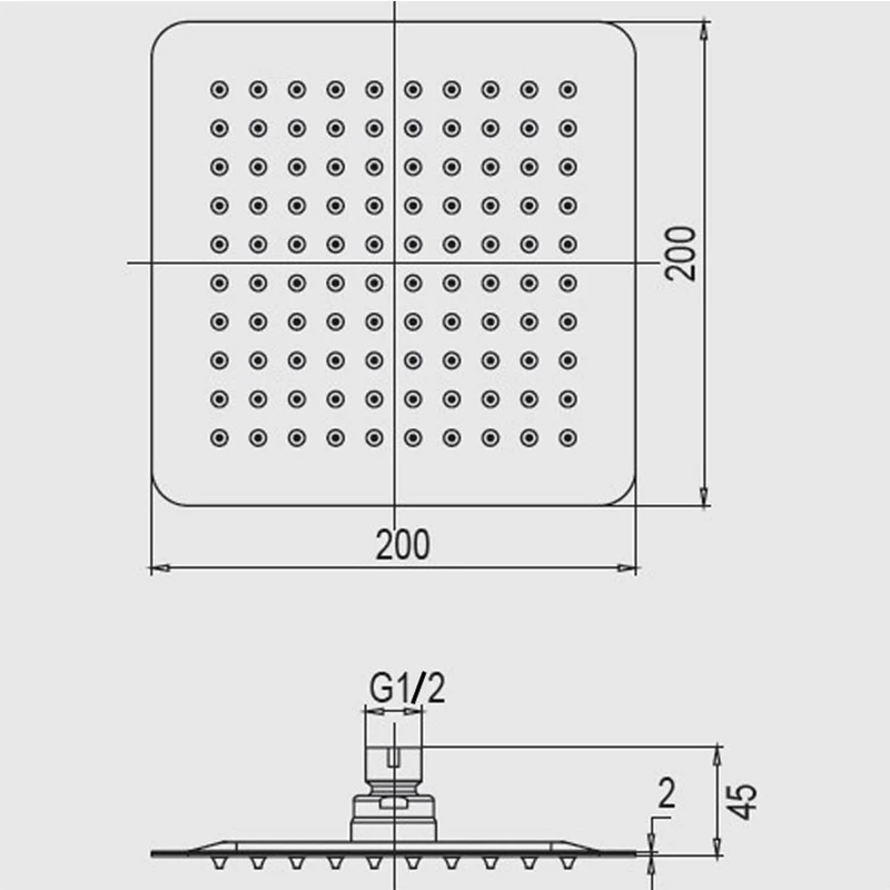 Лидер продаж насадка для душа AODEYI из нержавеющей стали с латунной ручкой