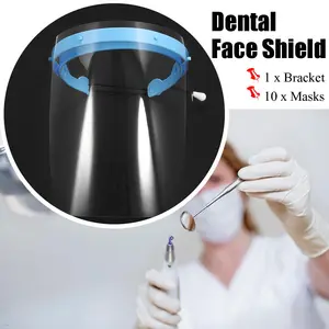 Стоматологические защитные пластиковые пленки, маски, защита лица плюс 10 шт. съемных козырьков