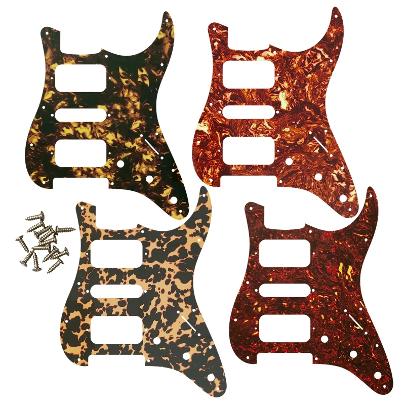 

Guitar Parts For USA\Mexico Fd St11 Screw Holes HSH Two Deluxe Humbuckers Single St Guitar Pickguard Scratch Plate Flame Pattern