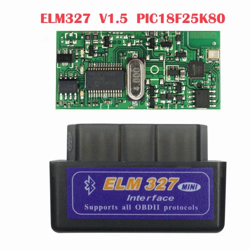 ELM327 V1.5 black Obd2 сканер Mini elm327 Bluetooth V2.1/V1.5 OBD2 автомобильный диагностический инструмент ELM 327 Bluetooth для Android/Symbian для OBDII протокол - Цвет: ELM327 V1.5 black