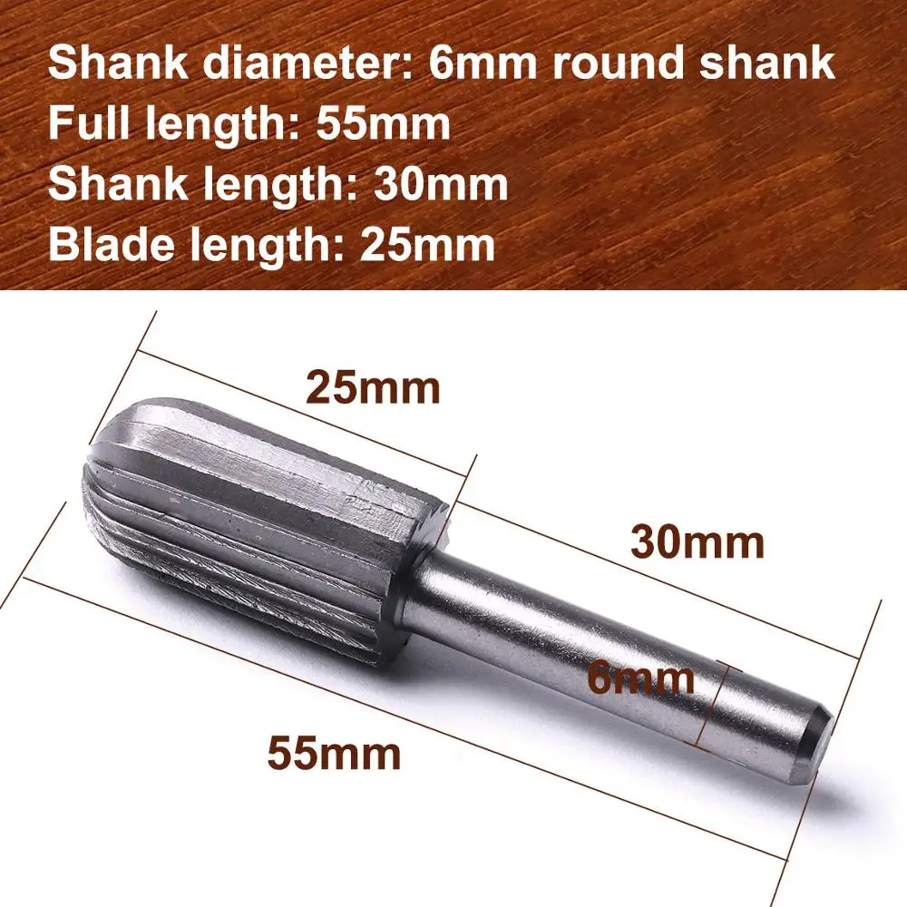 6 шт. мм хвостовик подшипника стали заусенцы файлы роторный файл резак гравировка