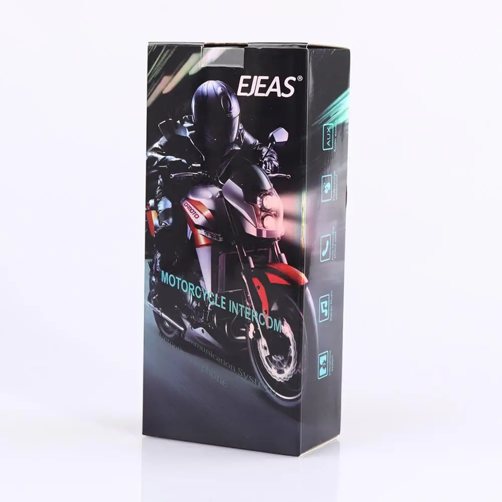 

2Set EJEAS V4PRO 1200M 4 Riders Helmet Intercom Headset Intercomunicador Motorcycle Bluetooth Wireless Interphone With FM Radio