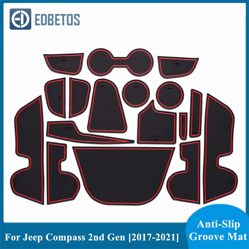 

Anti-dust Door Mats For 2017 2018 2019 2020 2021 Compass Accessories Interior Gate Door mats Liner Inserts Cup Console Mat