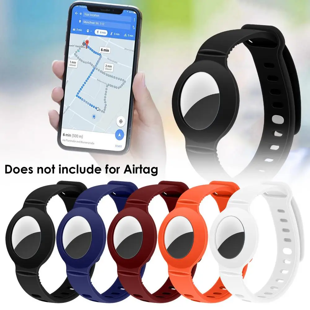 

Переносной силиконовый чехол для Apple airtag, защитный чехол для браслета с защитой от потери, чехол с защитой от царапин и трекером, Лидер прода...