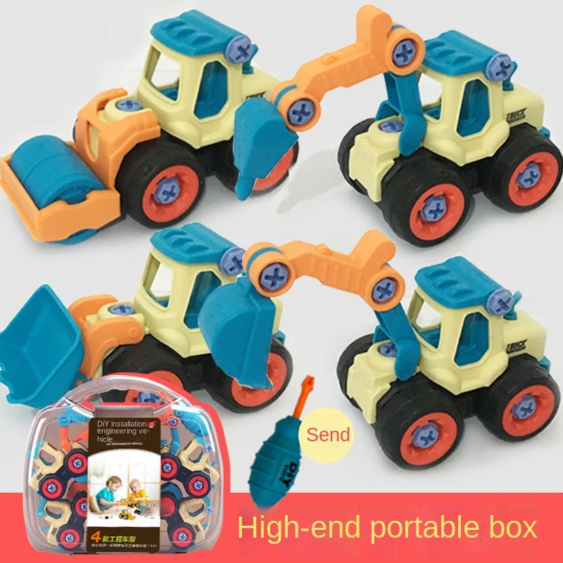 

DIY Nut Disassembly Tools Toy Drill Truck Excavator Bulldozer Child Pretend Play Boy Creative Tool Education Gifts for Model