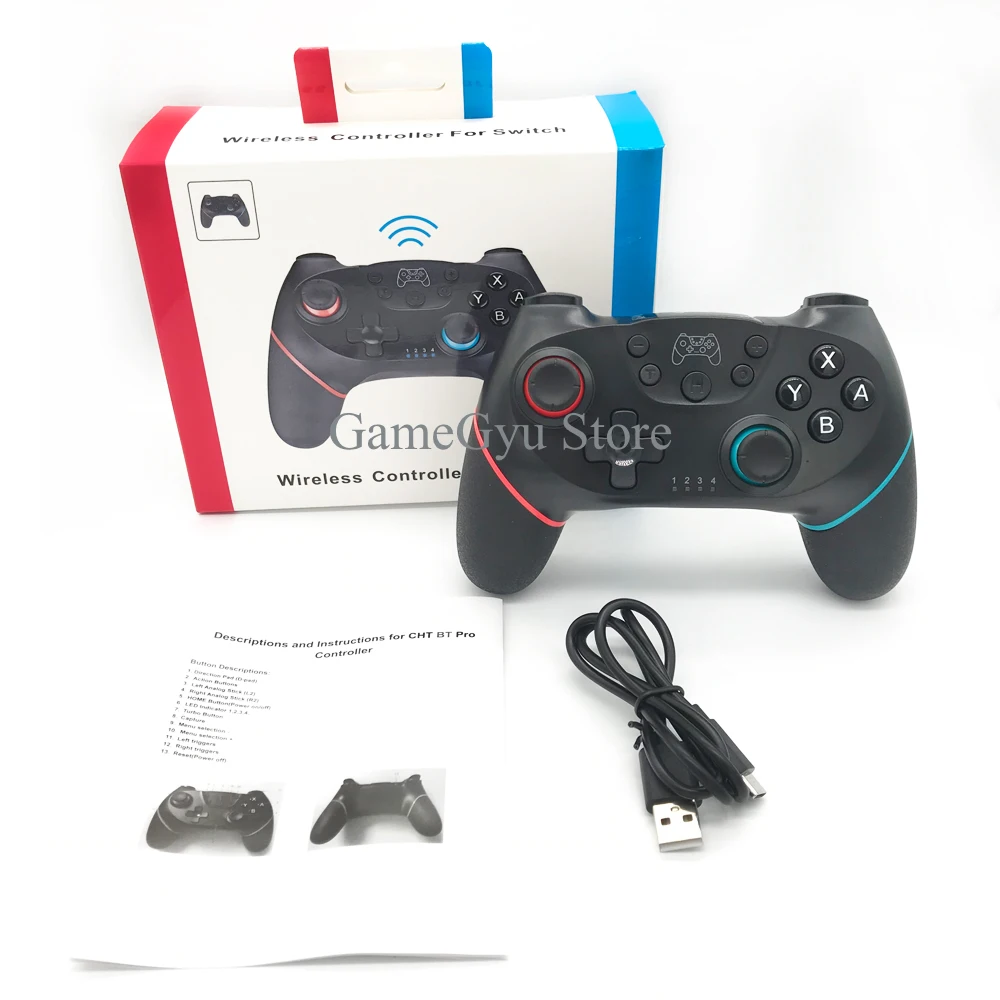 

2021 For Bluetooth Gamepad N-Switch Pro NS-Switch Pro NS Pro Gamepad Wireless Game Joysticks Controller With 6-Axis Handle