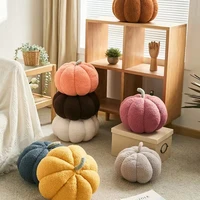 inyahome docor christmas pumpkin throw pillows thanksgiving teddy fleece ultra soft sherpa decorative cute 3d shaped cushion