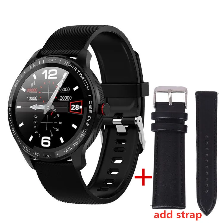 L9 Смарт часы ЭКГ сердечный ритм звонки напоминание полный сенсорный Smartwatch IP68 Водонепроницаемые часы для мужчин для Android IOS PK L7 GT2 - Цвет: add strap