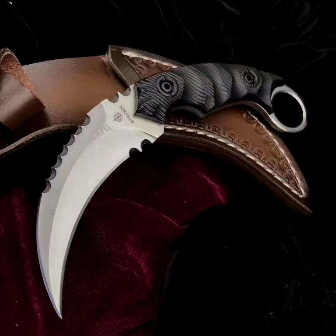 Тактический нож для выживания на природе острый с фиксированным клинком