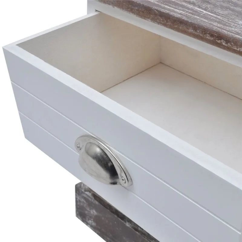 Bedside Cabinet Brown and White Tables |