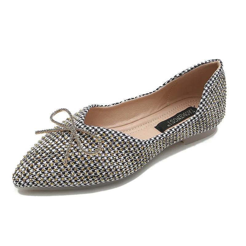 

Single Shoes for Women Spring 2021 Casual Flats Beans Women Zapatos Para Mujer Leather Flats Ladies Shoes and Sandals Summer