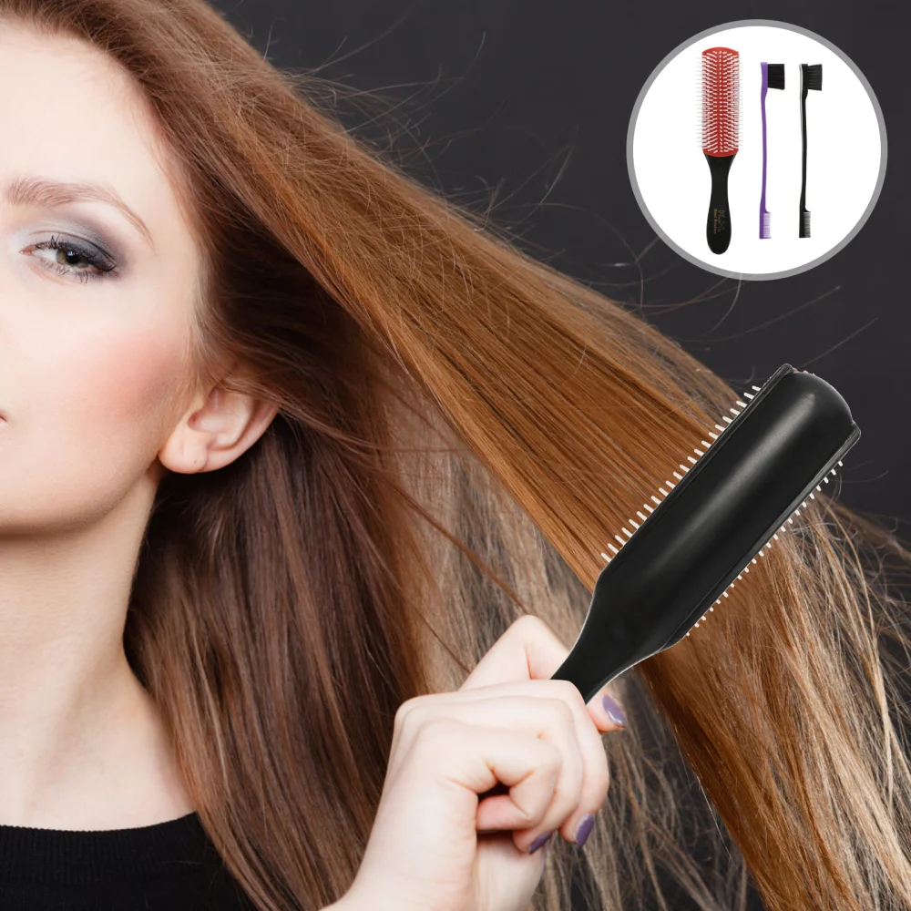 

1pc Detangling Hair Brush Scalp Brush Comb with 2pcs Brushes