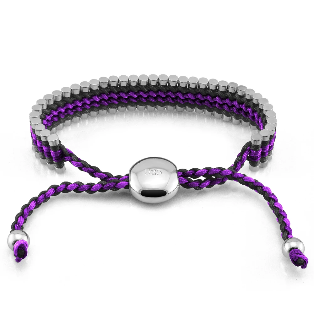 

Hot Sale New Trendy 925 Sterling Silver Bracelet Classic Width Charm Colorful Styles Long Bracelet for Women Korea Style