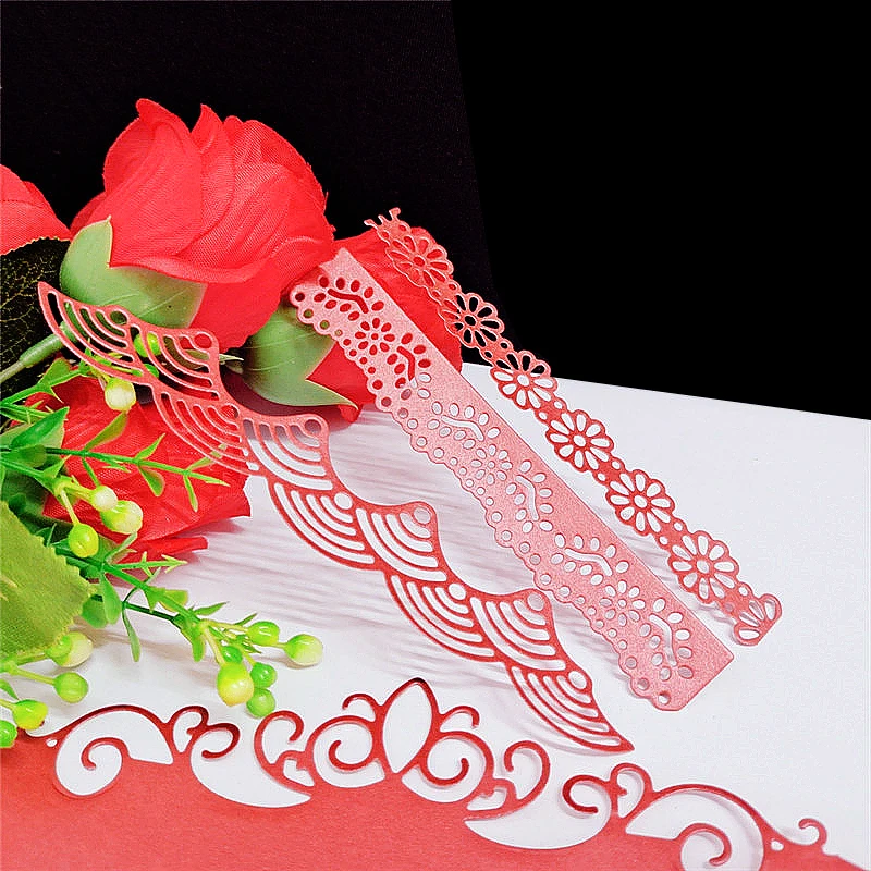 

4Pcs/set lace Greeting card decoration Metal Cutting Dies Scrapbooking Card Making Album Embossing Crafts Paper Stencil Dies