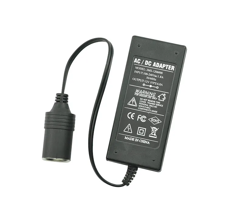 Универсальный DC 12 В 6A AC100-240V 110 В/220 В до 12 в автомобильный прикуриватель выход питания адаптер конвертер зарядное устройство Трансформатор