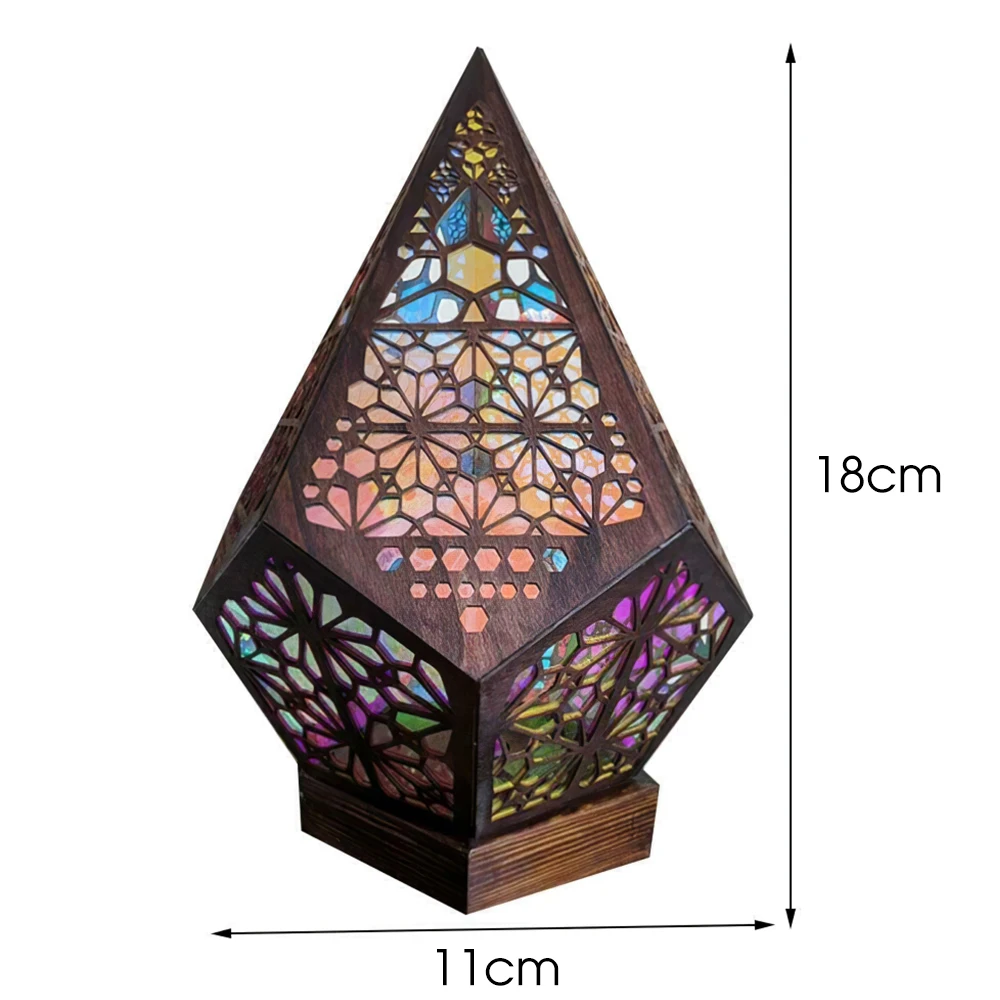 Bohemian Table Decoration Lamps Indoor Lighting Colorful Mosaic Atmosphere Projector Night Light For Room Decor Dropshipping | Лампы и