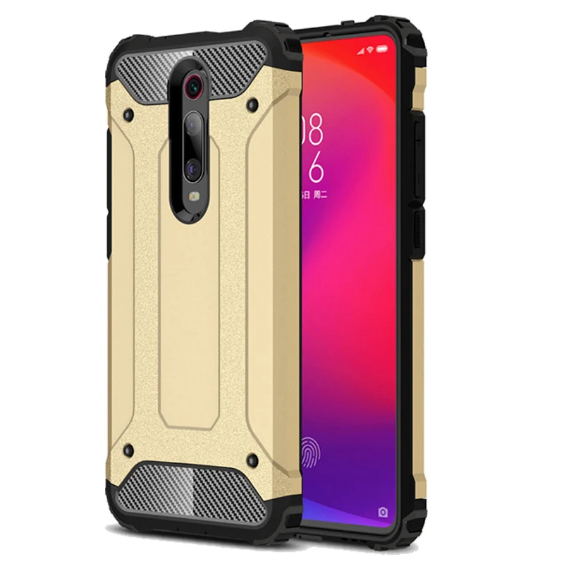 Gold Armor Case Роскошный Силиконовый противоударный чехол на ксиоми ми 9т чехол для телефона Xiaomi Mi 9T чехол, брони Резиновый защитный чехол на Xiomi Mi9T 9 SE Redmi K20 9 T Pro бампер чехлысяоми ми 9т про ми 9 се редми к20 чехол - Цвет: Gold Armor Case