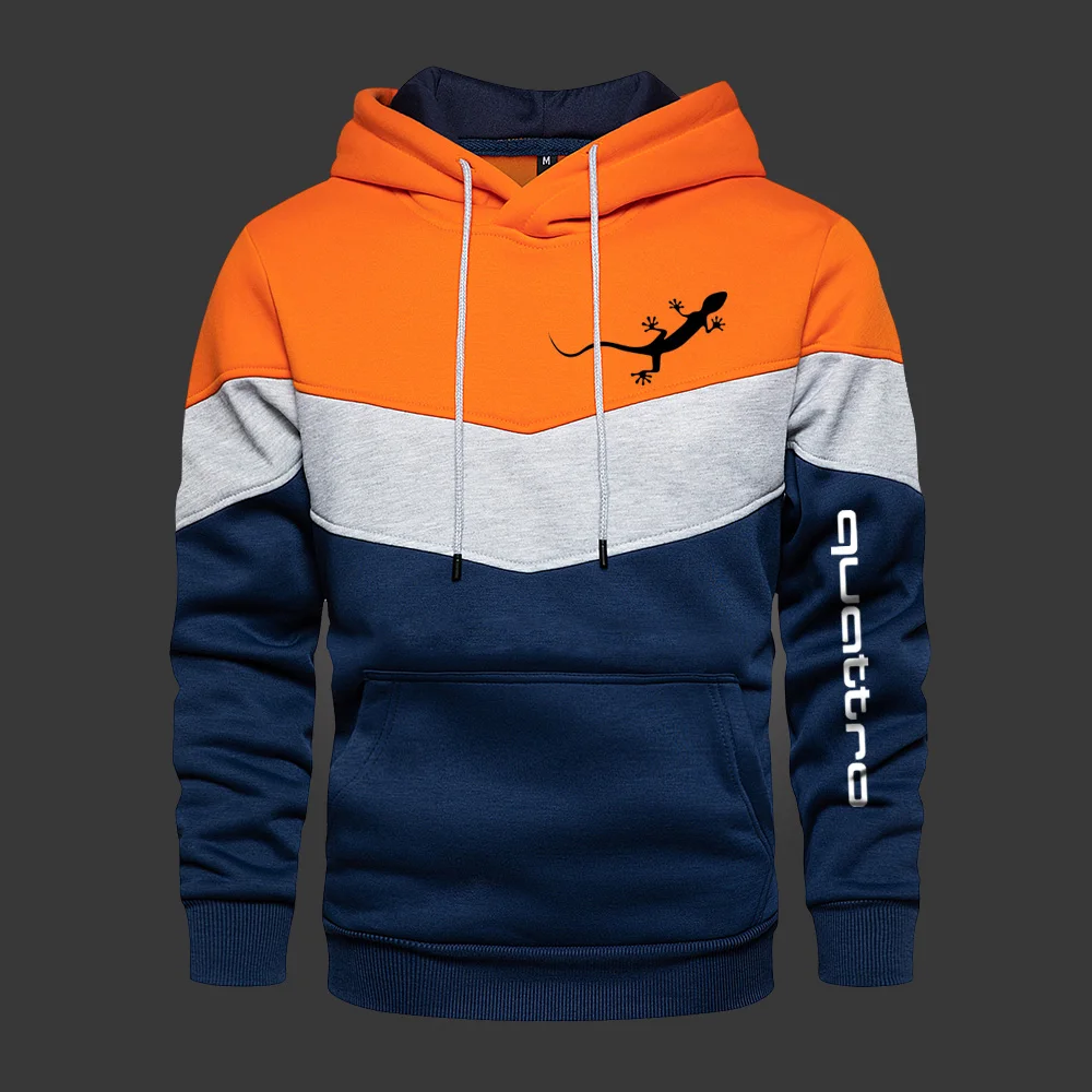 

2021 New Quattro Men's Clothing Outdoor Sweatshirts Casual Male Jackets Fleece Warm Hoodies Quality SportWear Harajuku Outwear